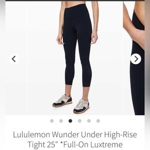 lulu lemon wunder under black high rise tights